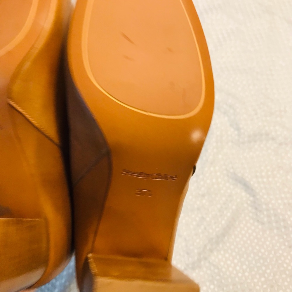 See by Chloe Louise Block-Heel Leather Ankle Boots size 7 - Picture 13 of 13
